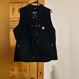 Carhartt Black Quilted Work Vest